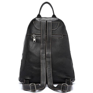 Genuine Leather Fashion Women Backpack Preppy Style Girl's School bag y07 - www.eufashionbags.com