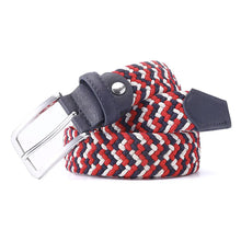 Cargar imagen en el visor de la galería, Men Elastic Belt Striped Women Stretch Belt For Unisex Knitted Braided Long Belt
