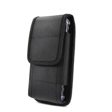 Laden Sie das Bild in den Galerie-Viewer, Solid Black Phone Pouch Fanny Pack Belt Clip Without Carabiner Hanging Waist Bag - www.eufashionbags.com