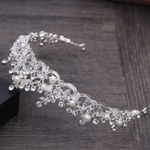 Load image into Gallery viewer, Luxury Crystal Pearl Bridal Crown Woman Tiaras Hair Jewelry l05