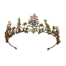 Load image into Gallery viewer, Vintage Crystal Flowers Wedding Hair Accessories Tiaras Rhinestone Queen Crowns l21