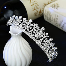 Load image into Gallery viewer, Luxury Silver Plated Crystal Wedding Tiaras Hairband Rhinestone Hair Accessories l50