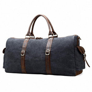 Men Canvas Leather Bucket Travel Bags Carry On Luggage Bags Men Duffel Bags l71 - www.eufashionbags.com