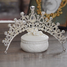 Cargar imagen en el visor de la galería, Fashion Crystal Wedding Jewelry Sets Women Tiara Crowns Necklace Earrings Set bj30