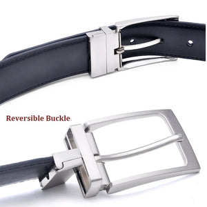 Mens Belt Formal Leather Reversible Buckle Belts Mens Leather Handmade Belt