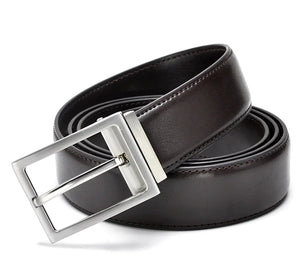 Men Belts Gold Metal Genuine Leather Mens Luxury Strap Male Belt Formal Men's Trousers Belt