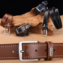 画像をギャラリービューアに読み込む, Cow Genuine Leather Belt For Men Casual Belts Designer Pin Buckle Belt