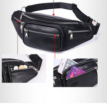 Cargar imagen en el visor de la galería, PU leather Belt Waist Bag Women chest Pack Punk Bag cell phone Purse w115