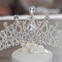 画像をギャラリービューアに読み込む, Fashion Crystal Wedding Jewelry Sets Women Tiara Crowns Necklace Earrings Set bj30