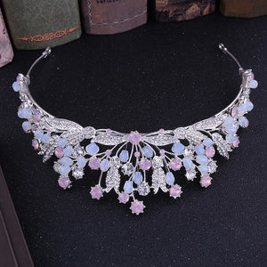 Baroque Crystal Tiaras Crowns Pageant Prom Rhinestone Veil Tiara Headbands a17