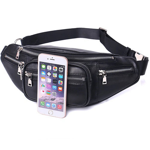 PU leather Belt Waist Bag Women chest Pack Punk Bag cell phone Purse w115