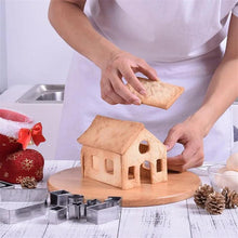 Load image into Gallery viewer, Stainless Steel Christmas Cookie Cutters Set Mold Gingerbread House Mould Xmas Tree Baking Accessories - www.eufashionbags.com
