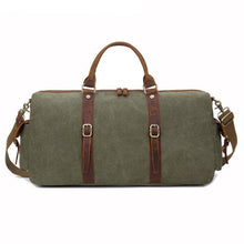 Load image into Gallery viewer, Men Canvas Leather Bucket Travel Bags Carry On Luggage Bags Men Duffel Bags l71 - www.eufashionbags.com