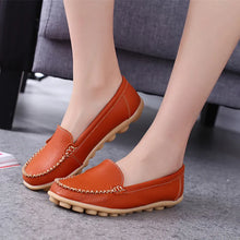 画像をギャラリービューアに読み込む, Women Genuine Leather Shoes  Slip On Flats Loafers