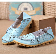Laden Sie das Bild in den Galerie-Viewer, Soft Nurse Ballerina Shoes Genuine Leather Flats Slip On Loafers For Women