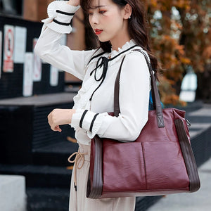 Winter Handbag Women Large Handle bag PU Leather Shoulder Bag New Trendy Crossbody Bag Business Hand Bag sac
