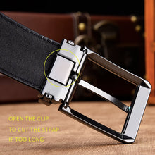 Carica l&#39;immagine nel visualizzatore di Gallery, High Quality Genuine Leather Pin Buckle Belts For Men Mixed Canvas Strap Belt