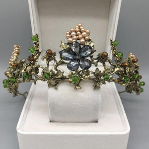 Large Black Crystal Bridal Tiaras Crowns Rhinestone Veil Tiara Headband Wedding Hair Accessories bc55 - www.eufashionbags.com