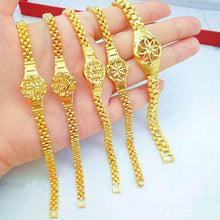 Load image into Gallery viewer, Pure Gold Color Bracelets &amp; Bangle for women/ Girls,Watch Shape Bracelet x39