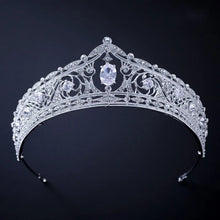 画像をギャラリービューアに読み込む, Silver Color Crystal Rhinestone Crowns Tiaras Wedding Hair Accessories l03