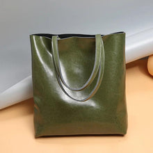 画像をギャラリービューアに読み込む, Vintage Genuine Leather Shoulder Bag High Quality Women Large Shopping Bag Tote Purse - www.eufashionbags.com