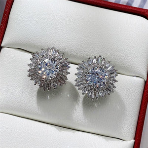 Full Cubic Zirconia Women Stud Earrings Wedding Jewelry he171 - www.eufashionbags.com