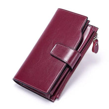 画像をギャラリービューアに読み込む, Genuine Leather Women Wallets Luxury Card Holder Clutch Casual Long Purse y33 - www.eufashionbags.com