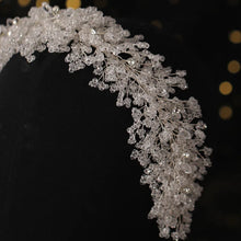 Load image into Gallery viewer, Silver Color Full Crystal Hairband Handmade Rhinestones Tiaras Crown Headpieces a50