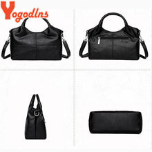 画像をギャラリービューアに読み込む, PU Leather Bag for Women Stripe Style Female Shoulder Crossbody Bags High Quality Retro big casual Purse
