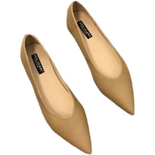Laden Sie das Bild in den Galerie-Viewer, Women Leather Flat Shoes Heel Shallow Soft Sole Work Pointed Toe Shoes q11