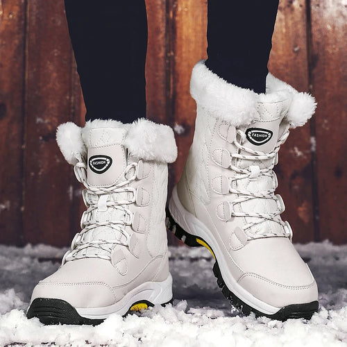 Classic Women Snow Boots Winter Warm Shoes Handmade Platform Shoes
