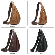 Carica l&#39;immagine nel visualizzatore di Gallery, Genuine Leather Shoulder Bags for Men Casual Travel Messenger Bag Crossbody Bags