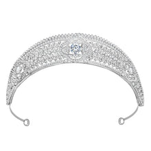 Load image into Gallery viewer, Luxury Cubic Zirconia Crown Crystal Bridal Tiaras Queen Princess Rhinestone Pageant Diadem CZ Headbands