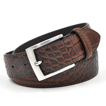 画像をギャラリービューアに読み込む, Fashion Waist Belts Faux Crocodile Pattern With Split Leather Men Designer Belt