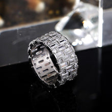 Charger l&#39;image dans la galerie, Luxury Silver Color Wedding Rings Women Zircon Geometric CZ Jewelry hr79 - www.eufashionbags.com