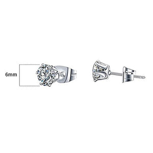 Minimalist Crystal Cubic Zirconia Stud Earrings for Women/Men - www.eufashionbags.com