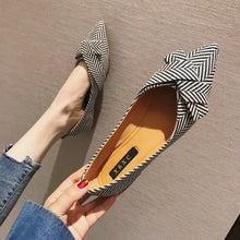 Carica l&#39;immagine nel visualizzatore di Gallery, Women Flats Pointed Toe Bowknot Heel Shoes Casual Shoes q23