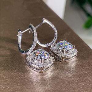 Fashion Square Drop Dangle Earrings Women Zircon Bridal Jewelry Gift hr100 - www.eufashionbags.com