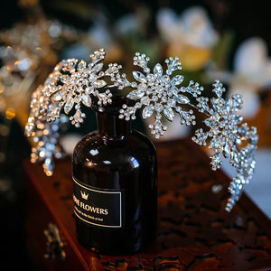 Luxury Crystal Snowflake Hairband Floral Tiaras Crown Wedding Hair Accessories l12
