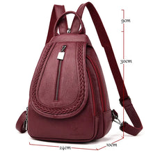 Load image into Gallery viewer, Fashion Women Soft Leather Backpacks Female School Book Bags Large Shopping Travel Knapsack Femme New Casual Rucksack