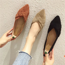 Charger l&#39;image dans la galerie, Spring Fall Pointed Toe Women Flats Heel Shoes Plus size 33- 45
