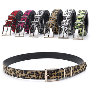 Luxury Brand Women Horsehair Waist Belt With Leopard Belt