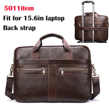 Laden Sie das Bild in den Galerie-Viewer, Men&#39;s Genuine Leather Briefcases Lawyer/Office Bag Laptop Bag