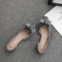 Load image into Gallery viewer, Women Flat Heel Shoes Bowknot Flats Plaid Pointed Toe Spring Summer Shoes Size 31-45