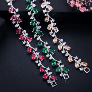 White Gold Color Handmade Crystal Rhinestone Bracelets Bangle for Women b25