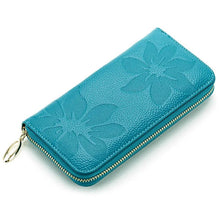 画像をギャラリービューアに読み込む, Genuine Leather Wallet For Women Credit Card Case Coin Purse Long Flower Money Bag y10 - www.eufashionbags.com