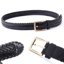 Carica l&#39;immagine nel visualizzatore di Gallery, Black PU Leather Belt For Women Pin Buckle Jeans Luxury Brand Casual Strap High Quality Waistband
