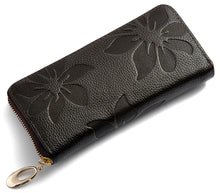 Cargar imagen en el visor de la galería, Genuine Leather Wallet For Women Credit Card Case Coin Purse Long Flower Money Bag y10 - www.eufashionbags.com