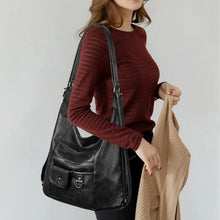 Load image into Gallery viewer, Large Casual PU Leather Shoulder Bags for Women Hobo Handbag w118