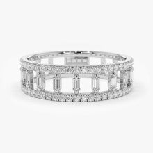 Load image into Gallery viewer, Luxury Silver Color Wedding Rings Women Zircon Geometric CZ Jewelry hr79 - www.eufashionbags.com